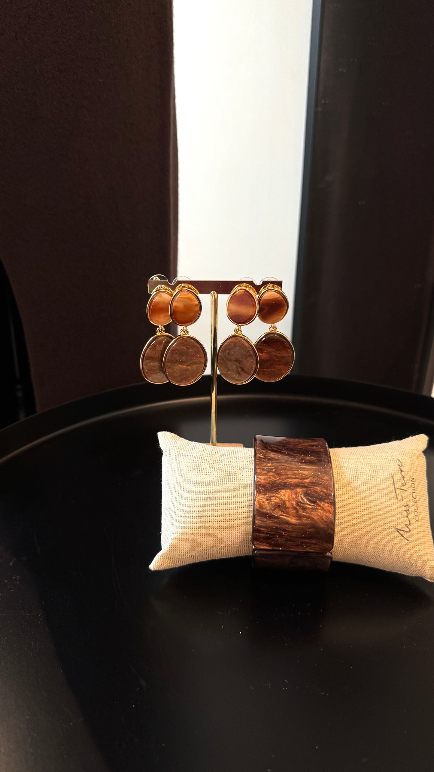 Luna earrings - Brown