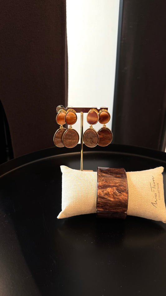 Luna earrings - Brown